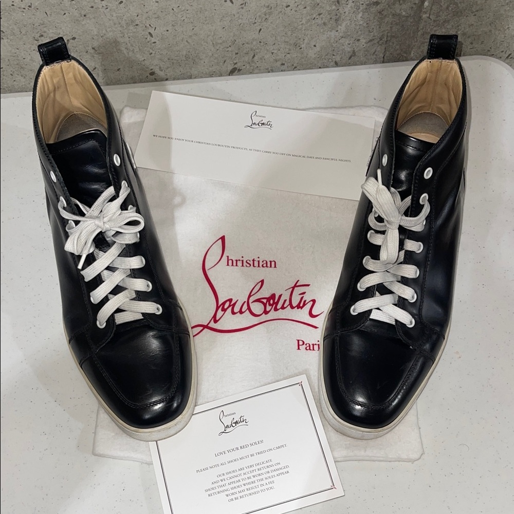 Christian Louboutin Black and White Men's Sneakers